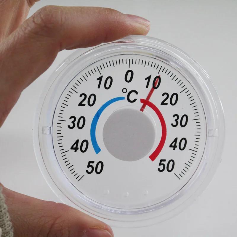 Round Plastic Door And Window Thermometer Outdoor Indoor Temperature Humidity Instruments Measurement Analysis Tool Pointer Type