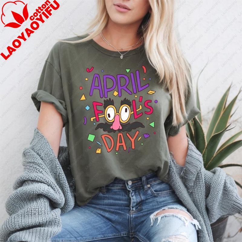 April Fools Day Tshirt Humor Sweatshirt April 1st Joke Family Joke Tee Prankster Crewneck Just Kidding Pullover Women Clothes