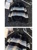 Unisex Striped Polo Collar Sweater - Trendy Autumn/Winter Knitwear for Men & Women