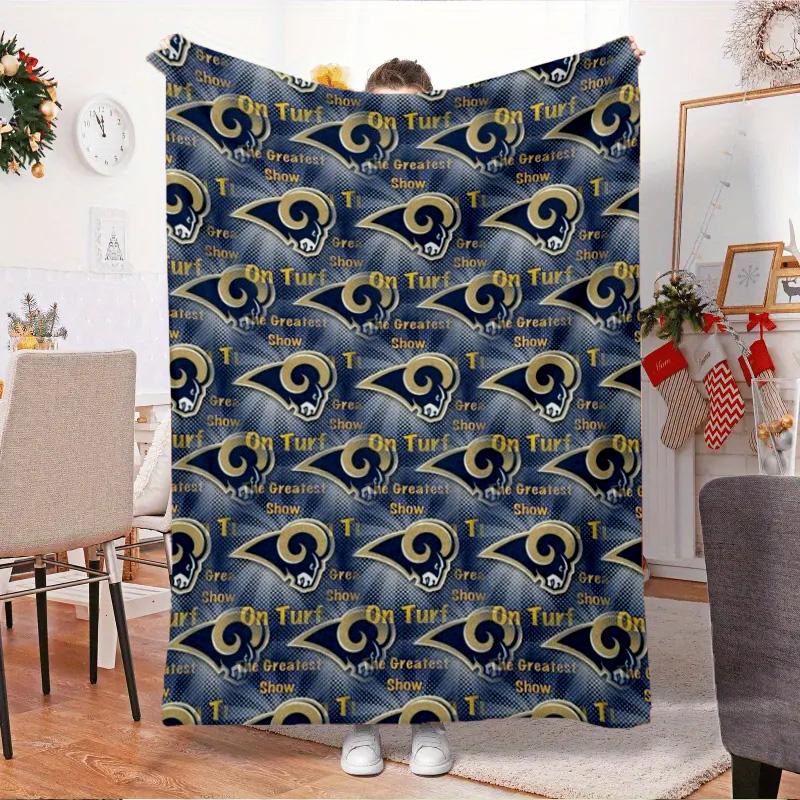 Los Angeles Rams Design Blanket Outdoor Flannel Blanket for Camping, Hiking, Garden Parties, Picnic Essentials,gift for Family and Friends