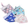 4Pcs Dog Neck Scarf Cotton Handkerchief Triangular Bib Washable Printing Style Pet ClothingL 72.5 x 49cm