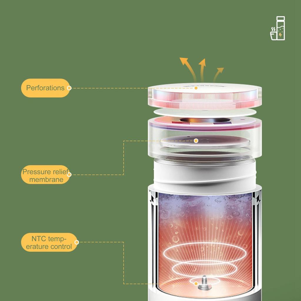 Portable Electric Kettles 500ML Tea Coffee Kettle Mini Travel Boil Water Stewable Keep Warm Appliance Heating Cup Thermos Bottle