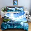 Luxury Yacht Seascape Bedding Duvet Cover Sets Duvet Covers Pillowcases Gifts (1 * Duvet Cover 2 * Pillowcases, Without Duvet Insert)