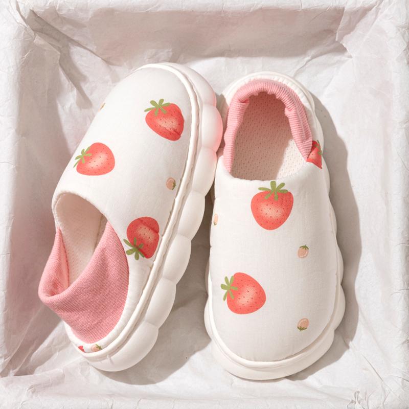Fashion Cartoon Panda Print Home Slippers for Women Indoor Soft Sole Non Slip Pregnant Cotton Shoes Woman Lightweight Comfort Slippers