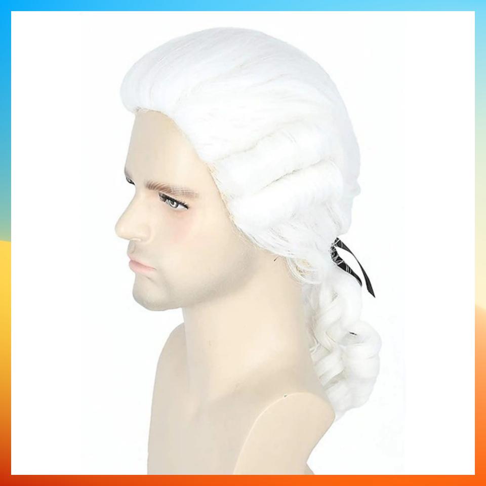 Evropská Módní Paruka Právníka Soudce Profesionální Kudrnatá Paruka