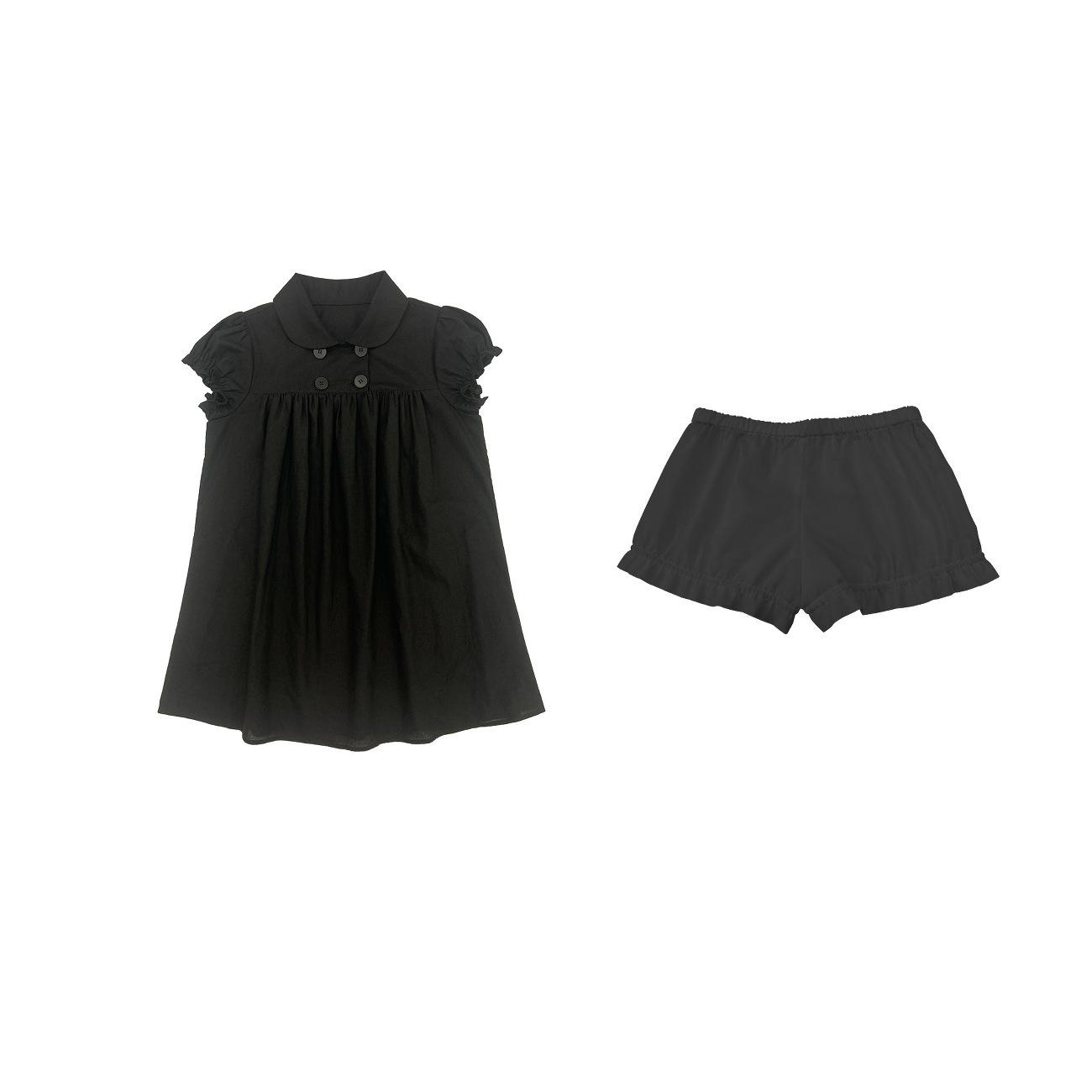 

Ryssel Linen Puff Sleeve Mini Dress with Doll Collar & Panties Medium