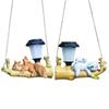 Resin Animal Garden Lights Solar Lights Cute Garden Hanging Lights Gifts for Mom Outdoor Lights for Patio Balcony Yard