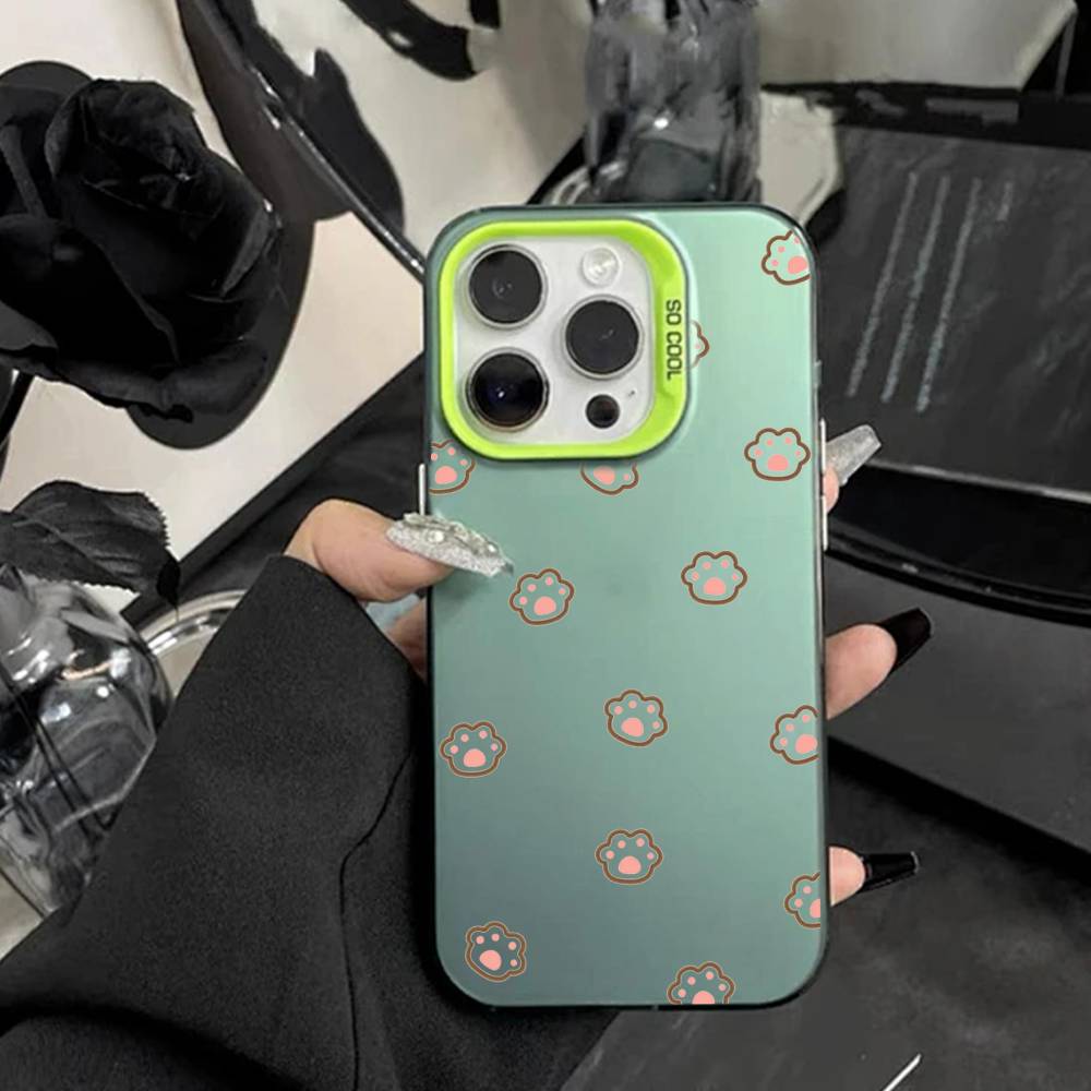 Cute Bear With Cat Paws  Phone Case For IPhone 16 17 15 14 12 13 Pro Max white Color Shockproof Cover