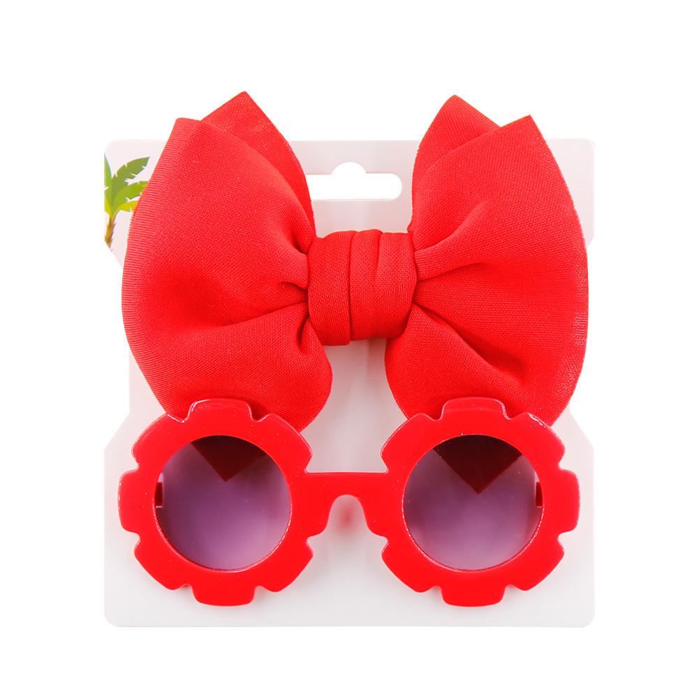 Kids' Cartoon Sunglasses & Headband Set - Girls' Space Cotton Design