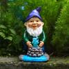 Garden Gnome Statues Outdoor Decoration Resin Solar Light Outdyoor Statue Led Garden Decoration Windproof Lamp Ornaments