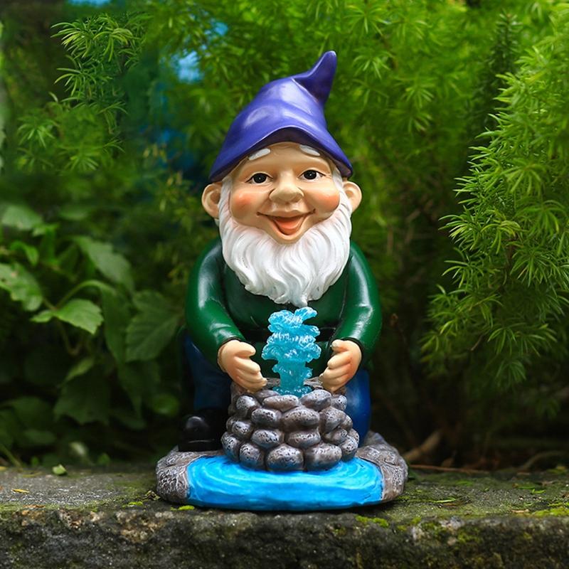 Garden Gnome Statues Outdoor Decoration Resin Solar Light Outdyoor Statue Led Garden Decoration Windproof Lamp Ornaments
