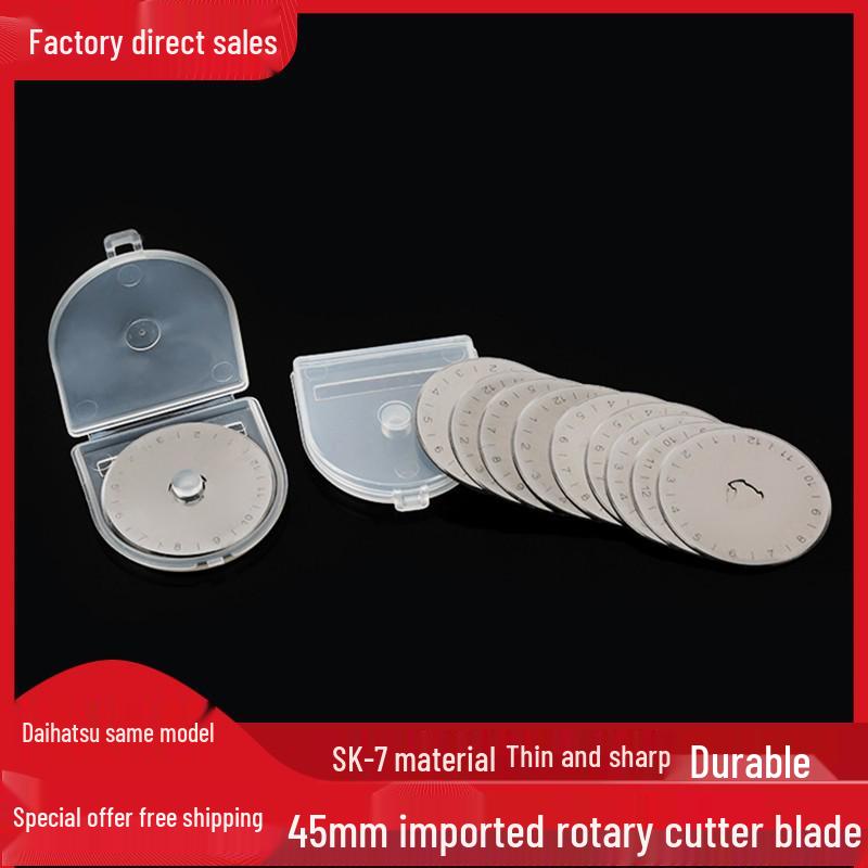 Leather & Rubber Cutting Tool Set: Rotary Cutter, Taper Ruler, Trapezoidal Ruler, and Cutting Mat