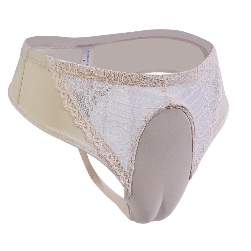 "Mandino Men's Cross-Dressing Underwear: Hidden Body Shaping Triangle for Large Sizes"