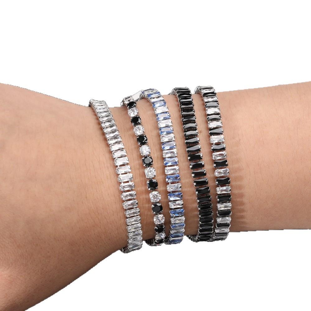 Stainless Steel Zircon Unisex Bracelet - European & American Style