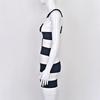 Chic Black and White Geometric Striped Mini Bandage Dress - Waist-Cinching, Hip-Hugging for Dates, Parties, and Fashion Shows.
