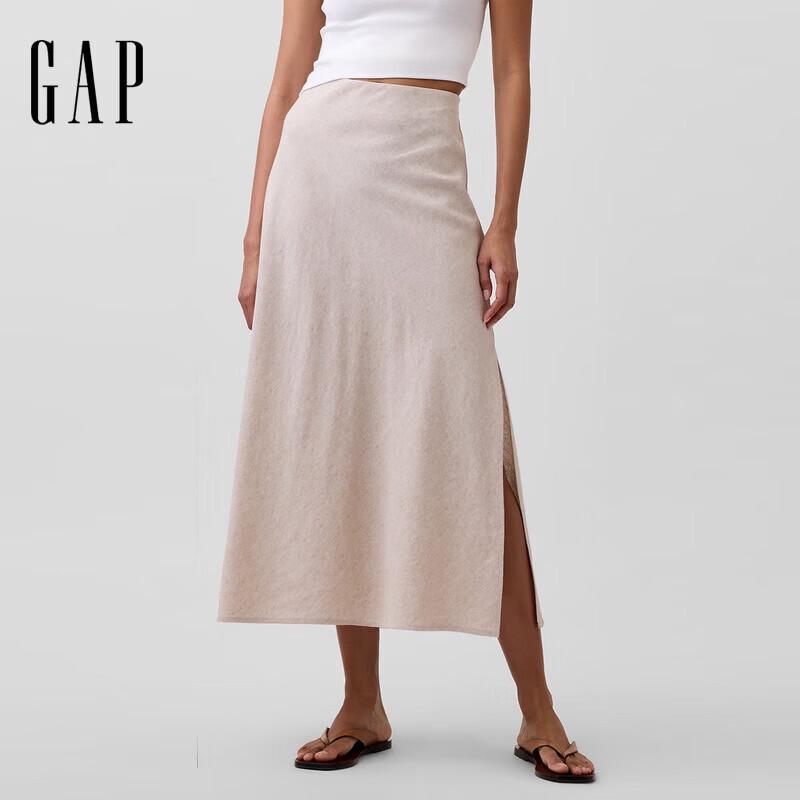 GAP Women s Linen Blend Midi Skirt S