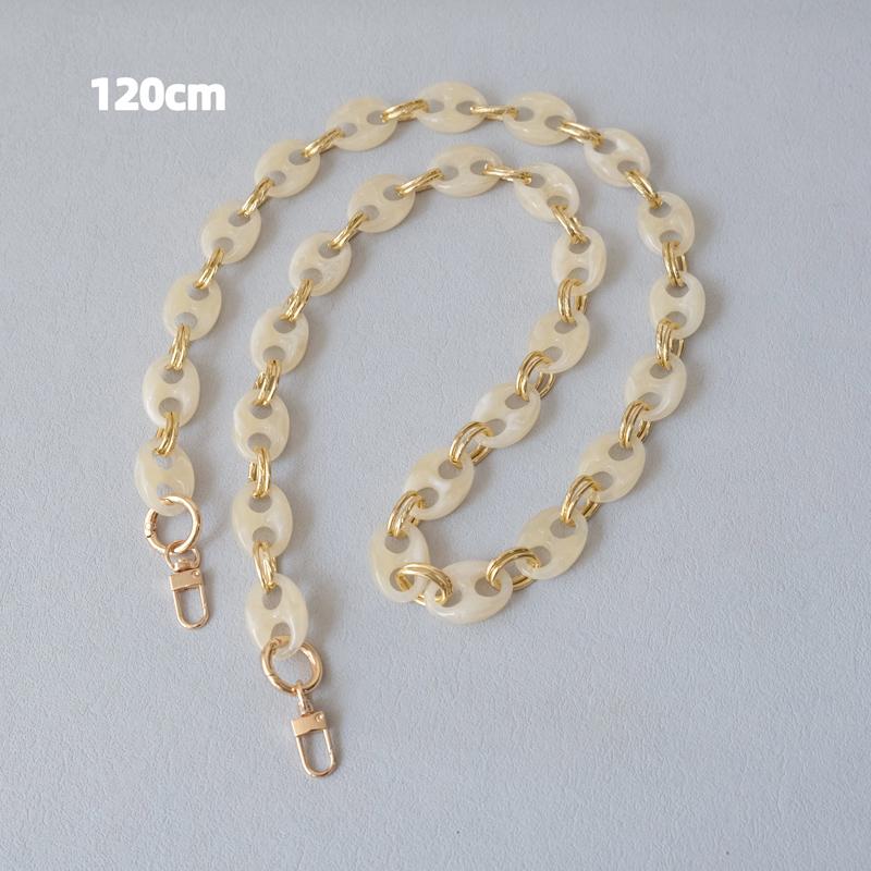 New Fashion Woman Bag Accessory Parts Leopard Candy Red Blue Acrylic Resin Metal Chain Strap Women Shoulder Crossbody Long Chain