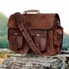 Bag Leather Vintage Genuine Laptop Messenger Briefcase Shoulder Satchel Men New