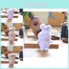 Cute Bunny Plush Keychain Ultra-soft Short Plush Stuffed Animal Backpack Accessory
