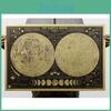 Premium Quality Retro Large Vintage Paper Earth's Moon World Map Poster Beautiful Art