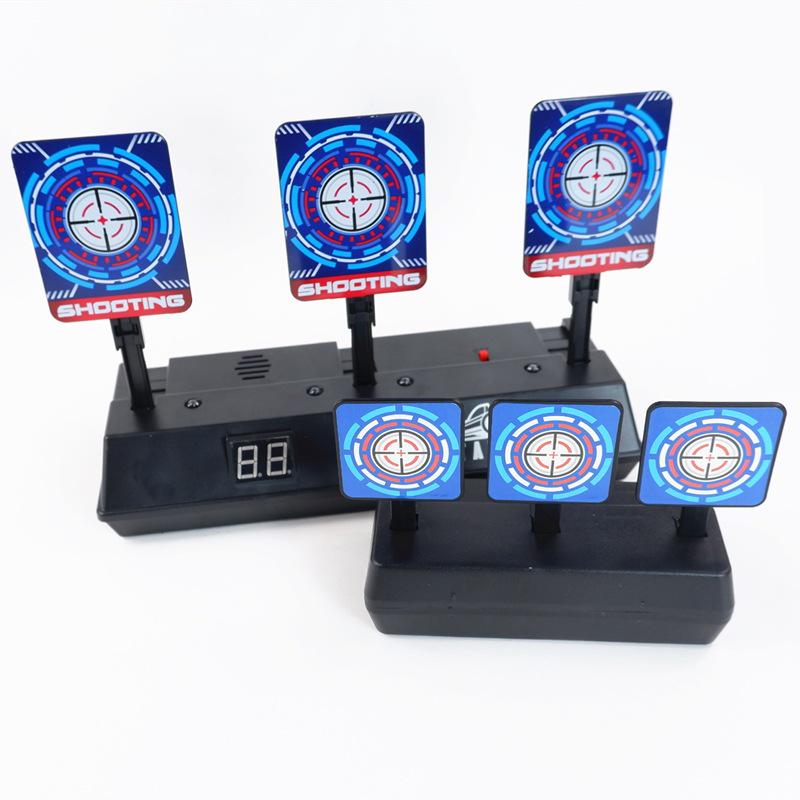 Electronic Rebound Target Gun with Auto Reset, Light & Sound Effects for Shooting Practice