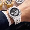 New Fashion Men's Business Quartz Watches Stainless Steel Belt Multi-Functional Waterproof Sports Watch Relogios Masculino