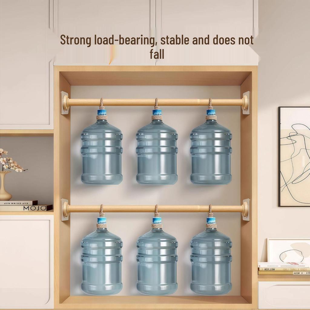 Seamless Telescopic Curtain Rod with Strong Hook Fixing for Bathroom and Kitchen