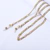Glasses Chain Faux Pearl Neck Strap Rope Metal Fixed Eyeglass Cord for Driving