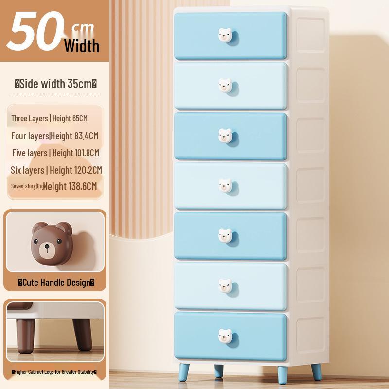 Children's Toy & Snack Storage Plastic Organizer Drawer Cabinet for Home Clothes