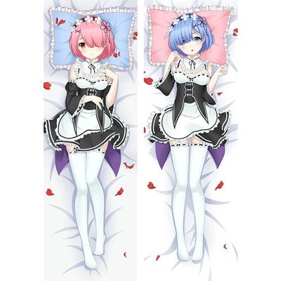 Japanese Anime Re:Zero Kara Hajimeru Isekai Seikatsu Rem Ram Hugging Body Pillowcase Cushion Cover Drop Ship  Dakimakura Otaku