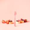 Eco 12 Piece Fork Knife Spoon Plant Based Cutlery Bamboo Reusable Flatware Set (Mint Coral White Gray)