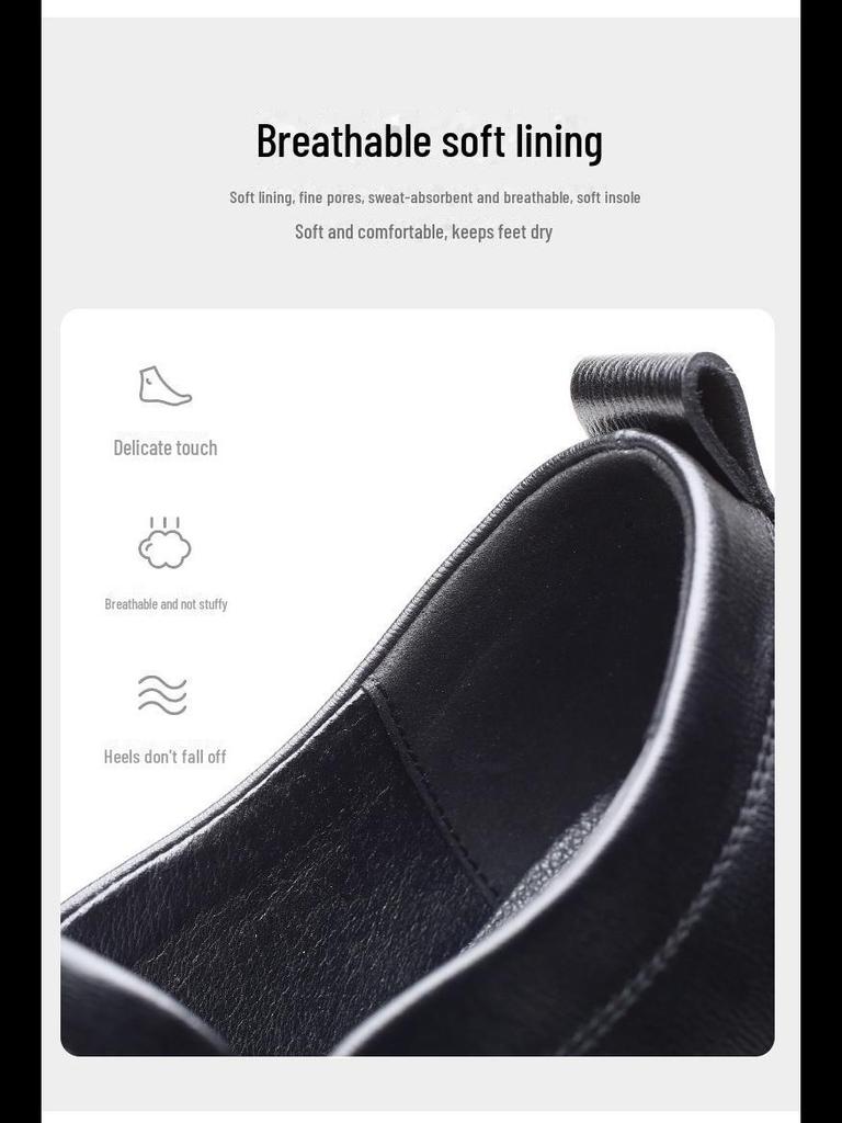 Herren Slipper Businessschuhe aus Leder: Weiche Sohle, vielseitig, lässig, plus Samt für Komfort, ideal zum Autofahren.