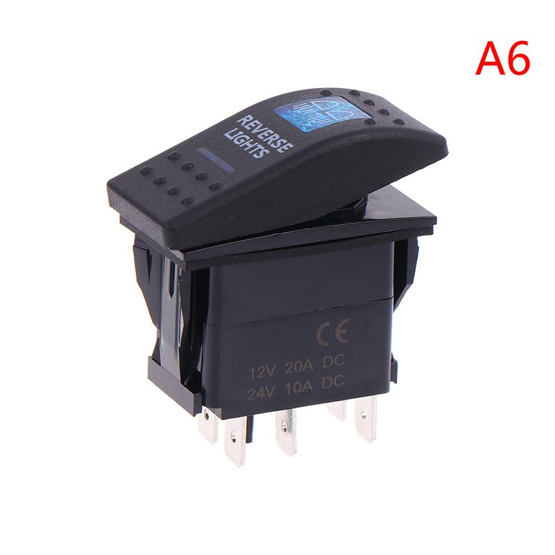 5Pin Car Switch Boat Truck Light Toggle Switch Waterproof 12V/24V Bar Style Toggle Rocker Reverse Rear Light Switch