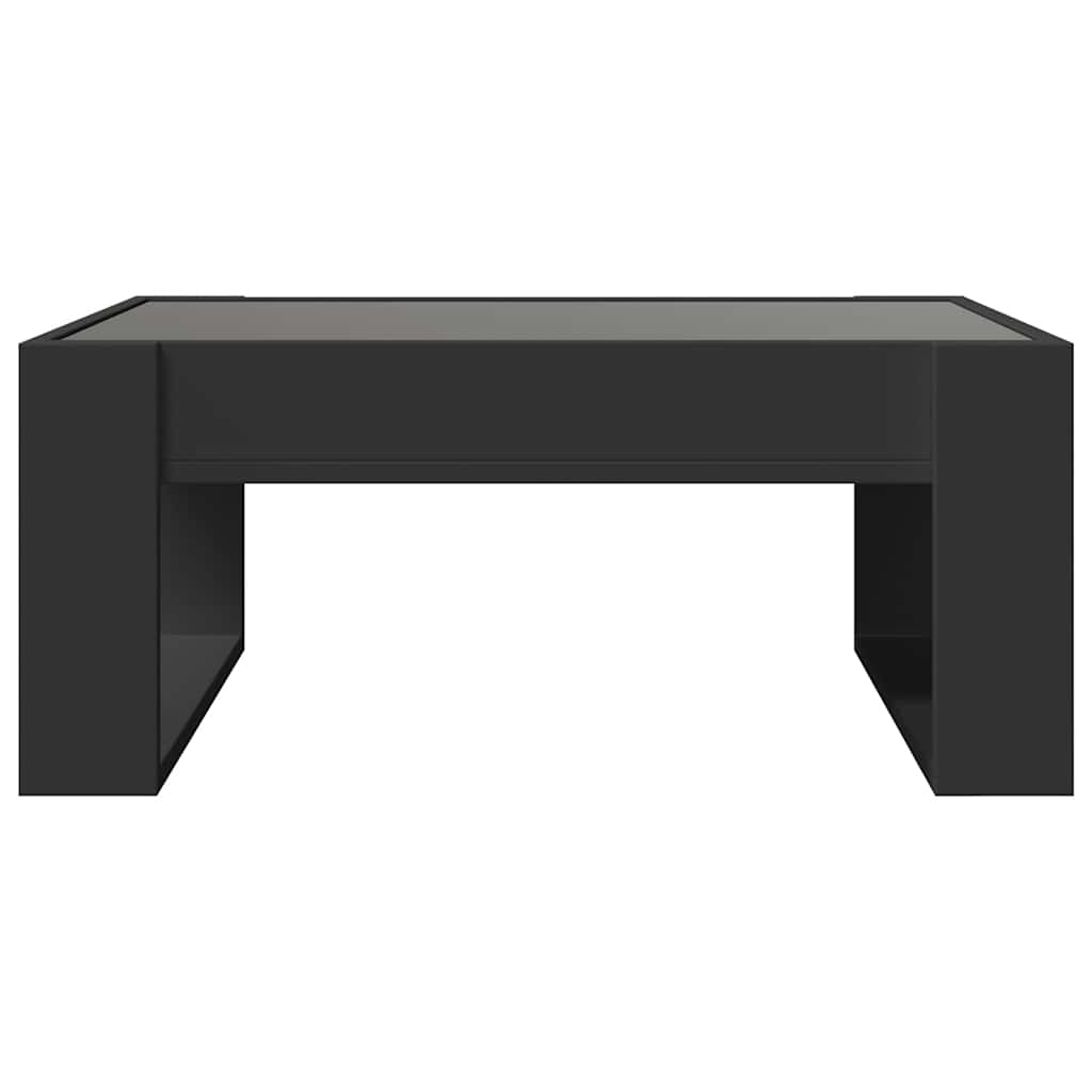 Infinity LED Coffee Table in Black 70 x 53 x 30 cm