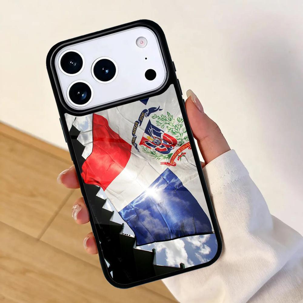 Flag of Dominican Republic Mobile Phone Case for IPhone 17 AIR 16pro Max 15 14 13 12 11 Bumper Cover