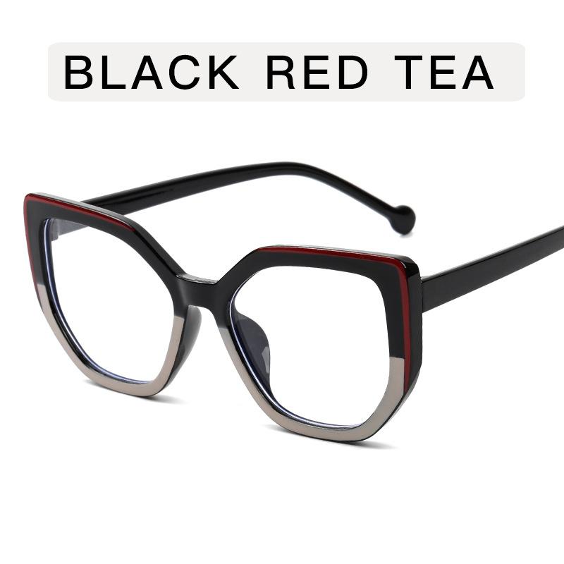 women New anti blue light glasses personalized color blocking fashion glasses frame ultra light women commuting reading glasses