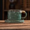 Wabi-Sabi Coarse Ceramic Coffee Cup and Saucer Set
