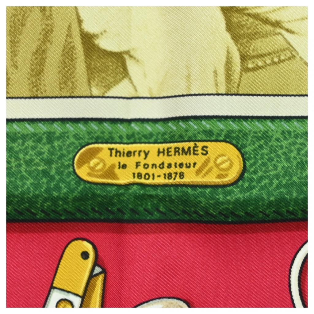 Auth HERMES Carre 90 Scarf Memoire d'Hermes Silk he8813jh Used