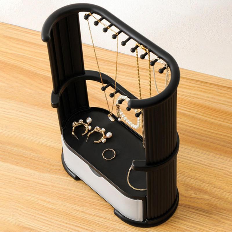 Подставка для украшений 3-ярусная подвесная витрина для ожерелий органайзер для украшений для комода туалетного столика серег браслетов часов спальни общежития CN