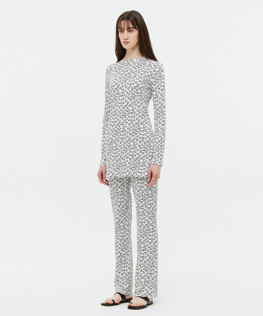 VEDERMI Heart Pattern Knit Pants