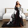 Megumi Fushiguro JJK Anime Blanket Fleece Printed Portable Soft Throw Blanket for Sofa Travel Quilt