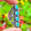 Santa Rosa Turquoise Gemstone 925 Sterling Silver Gift Jewelry Ring Size 8