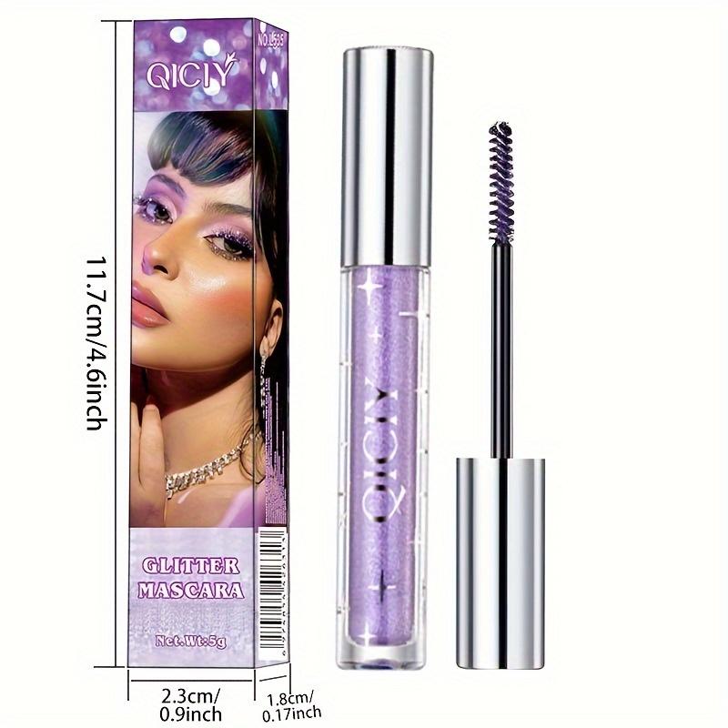 Glitzer-Mascara, lang anhaltendes, schimmerndes Augen-Make-up, wasserfeste Mascara, Diamant-Mascara für alle Hauttypen, verlängernde und schwungvolle Wimperntusche