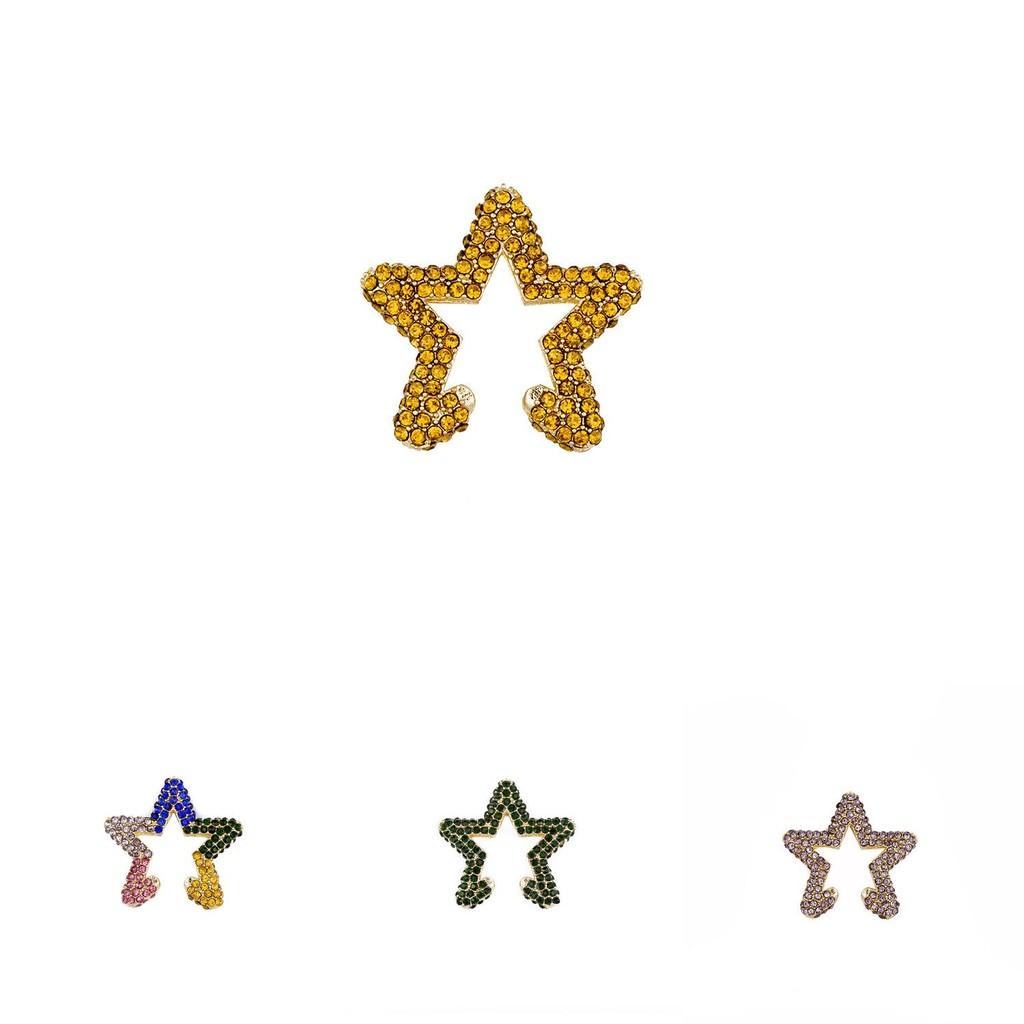 Trendy slitová hvězda náušnice manžeta barevný design není potřeba piercingu pro ženy