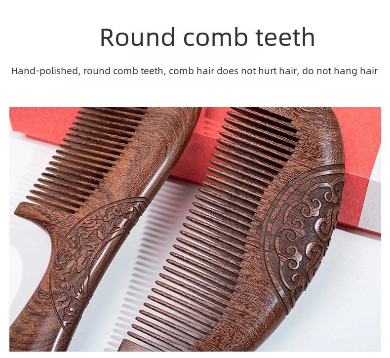 Dárková sada hřebenů ze santalového dřeva: 2dílné starožitné dřevěné hřebeny pro Den matek, Mezinárodní den žen, svatby, svátky