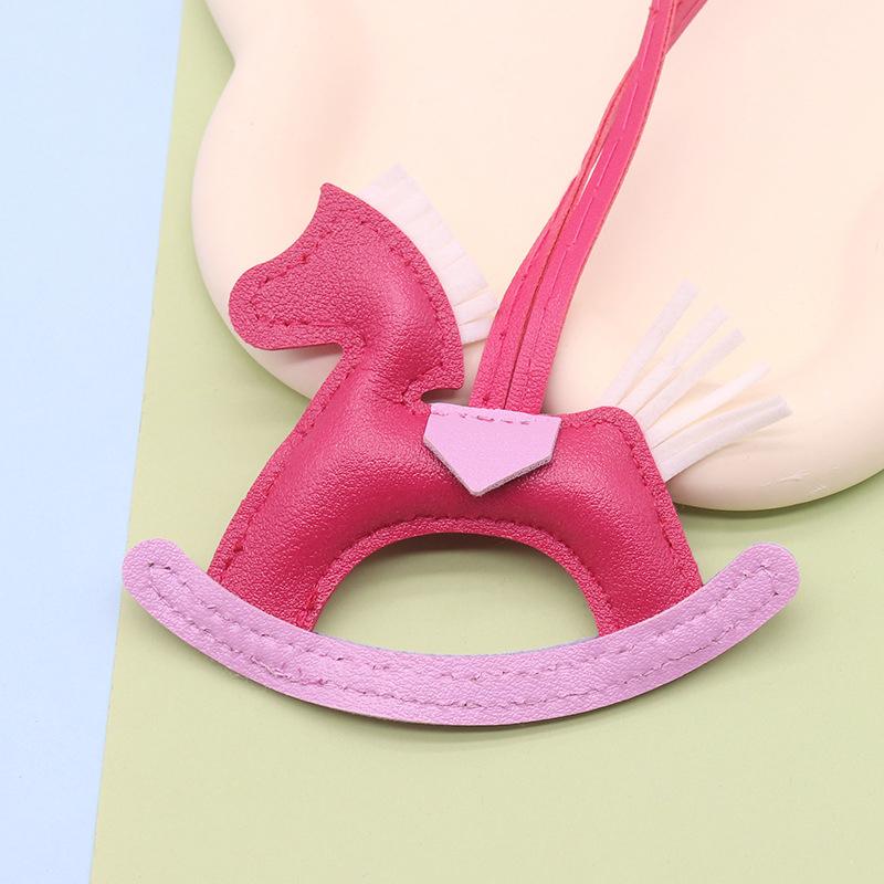 Cheie Breloc Cal Balansoar Farmec Piele PU Modă Bijuterii Noi Pentru Femei Creative Colorate Carusel Mașinuță Pandantiv Geantă Cheie