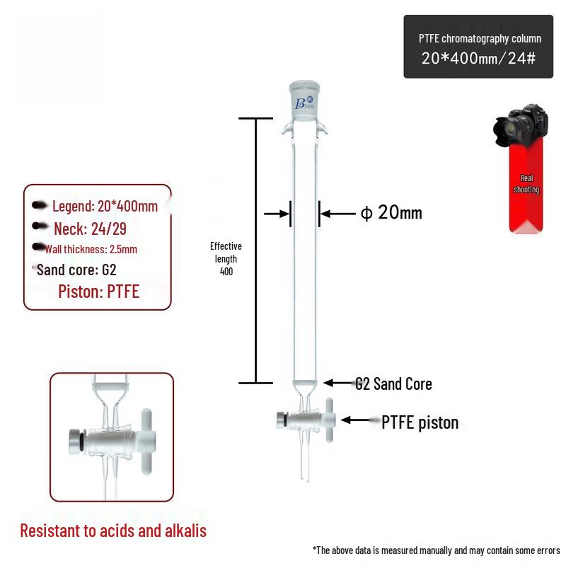 

Laboratory Glass Chromatography Column with Fritted Disc
