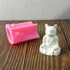 Meditation Cat Candle Mould Silicone Molds Plasters Molds Ornament Molds Castings Molds Animal Molds Craft Supplies