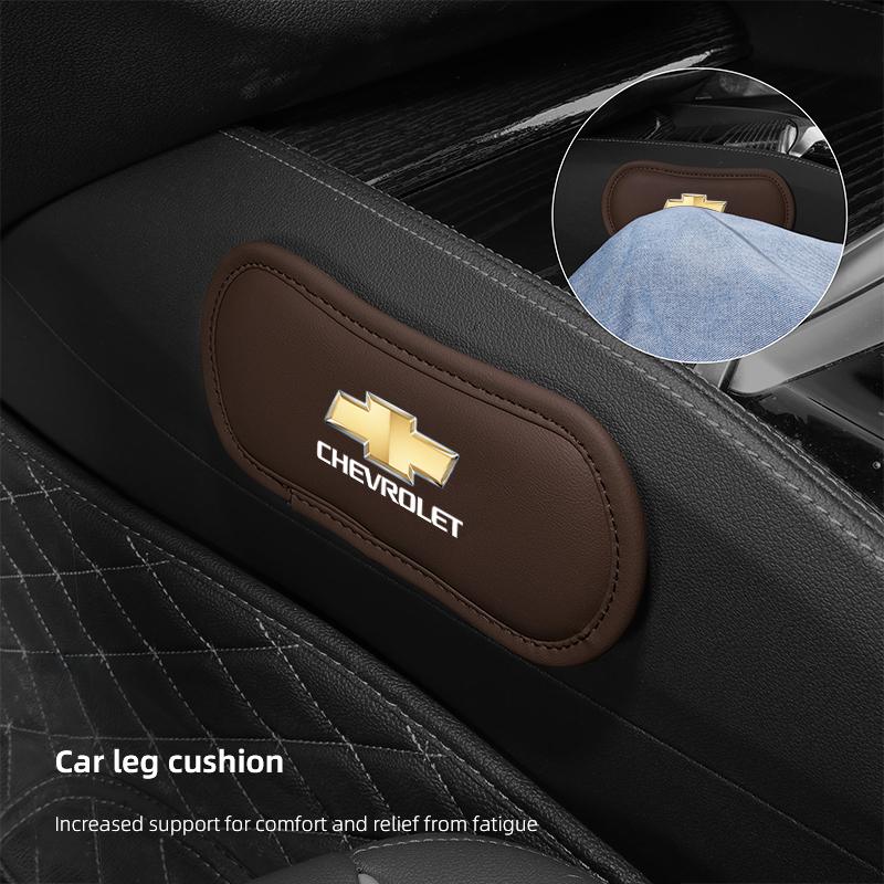 Leather Car Pillow Cushion Elastic Knee Pad Leg Pad Armrest Pad Accessories For Chevrolet Spark Captiva Cruze Tracker Orlando