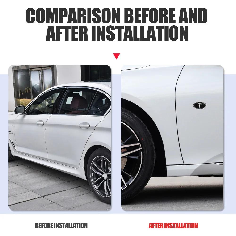Samolepka na auto Tesla 1ks Styling auta 3D hliníková nálepka na znak na boční okno karoserie auta pro Tesla Model 3 Model S X Model Y Roadster